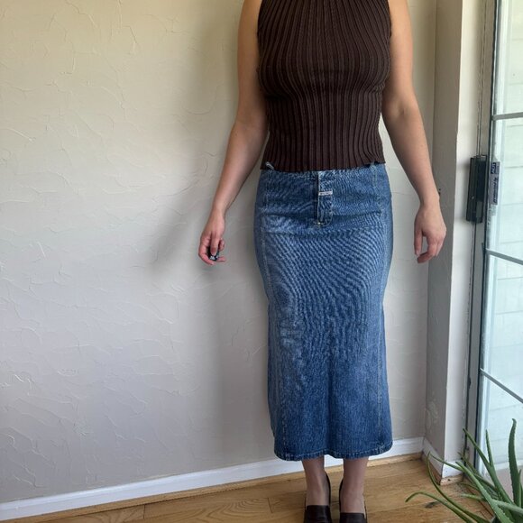 Vintage Y2K Marithé + François Girbaud Denim Maxi Skirt
Size 28 (Low Rise) - Picture 3 of 8